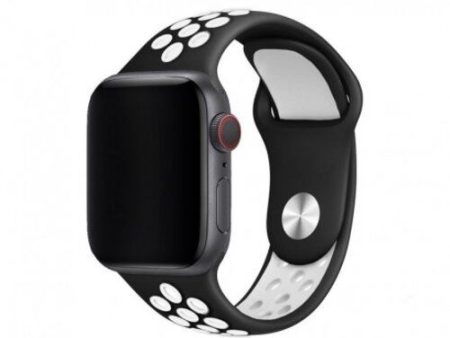 Bracelete Silicone 4-OK para Apple Watch 38mm | 40mm | 41mm - Preto | Branco Hot on Sale