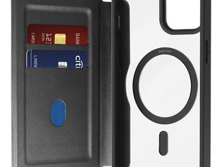 Capa Wallet Puro Book Mag para iPhone 15 Plus - Preta Fashion