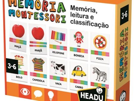 Montessori - Jogo Memória, Leitura e Classificação - Headu | Sig Toys Cheap